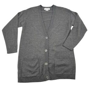 Outlander Gray Button Front Cardigan Sweater Small Academia Preppy Corpcore
